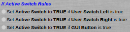 Screenshot of rules for the Active Switch
